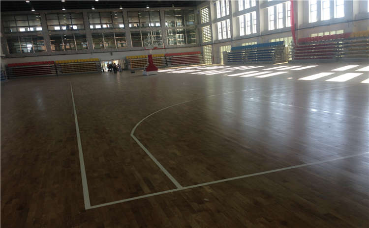 甘肅硬木企口實木運動地板安裝