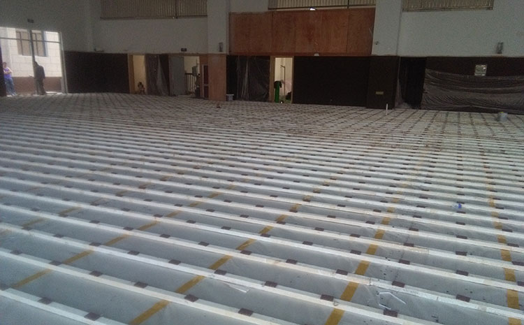 南京柞木實木運動地板翻新