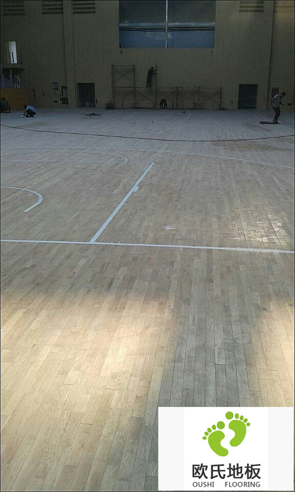 室內(nèi)籃球館木地板案例-浙江杭州桐廬分水鎮(zhèn)政府文體中心案例